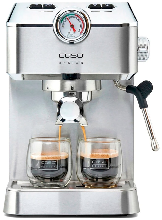 Кофеварка Caso Espresso Gourmet, манометр, 19 бар, нержавеющая сталь фото 1