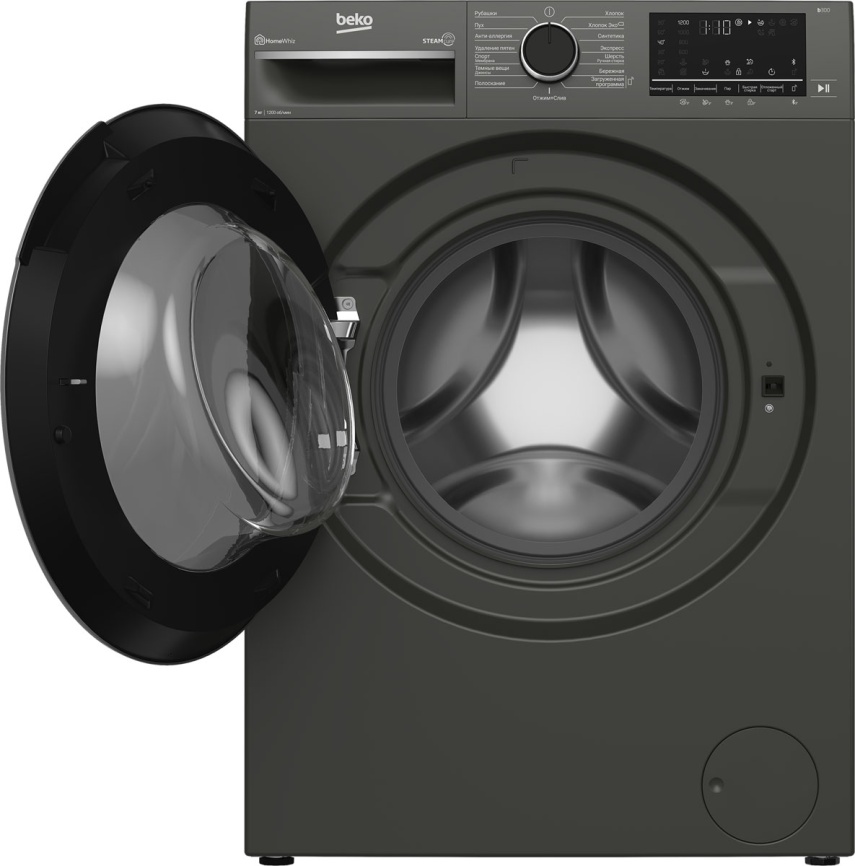 Стиральная машина Beko B3WFR572AB автомат 7 кг, темно-серый фото 4