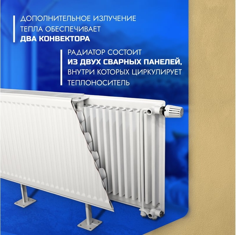 Панельный радиатор Metronex 22, 300х600, НИЖНЕЕ ПОДКЛЮЧЕНИЕ фото 2