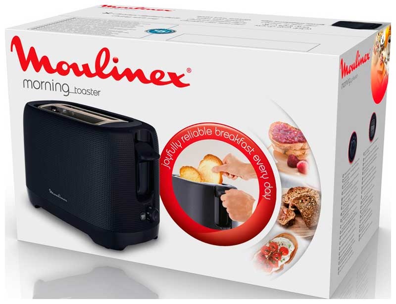 Тостер Moulinex Morning LT2M0810, черный фото 4
