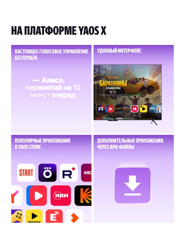 Телевизор Яндекс ТВ Станция Бейсик QLED с Алисой, 43'' (YNDX-00078) фото 5