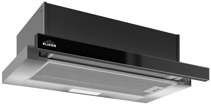 Вытяжка Elikor Интегра GLASS 60Н-400-В2Д нерж/стекло черное 940982 фото 1