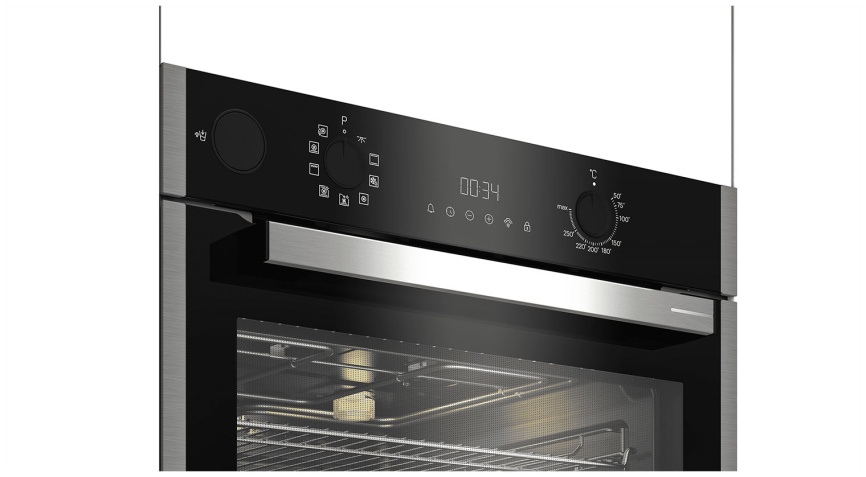 Электрический духовой шкаф Grundig GEBD19301B 59 см, 72 л, гриль и конвекция, черный фото 4