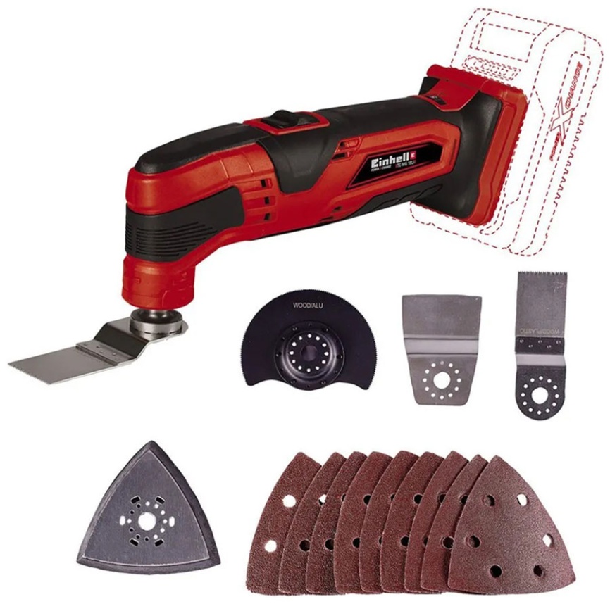 Мультитул реноватор аккумуляторный Einhell PXC TC-MG, PXC 2.5 Ач, 18 В + ЗУ 3А (4465170SET) фото 2