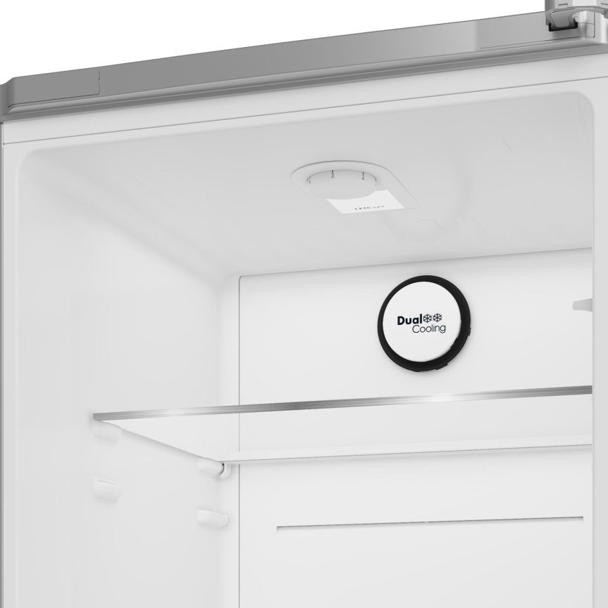 Двухкамерный холодильник Beko B1RCNK362G, система No Frost, режим отпуск, серый фото 6