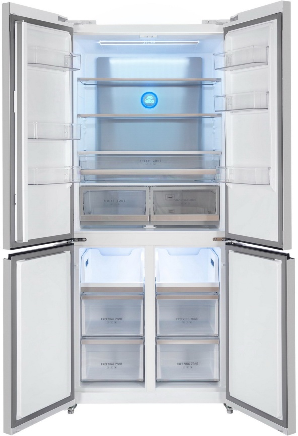 Многокамерный холодильник Hiberg RFQ-600DX NFGW inverter No frost, белый фото 3