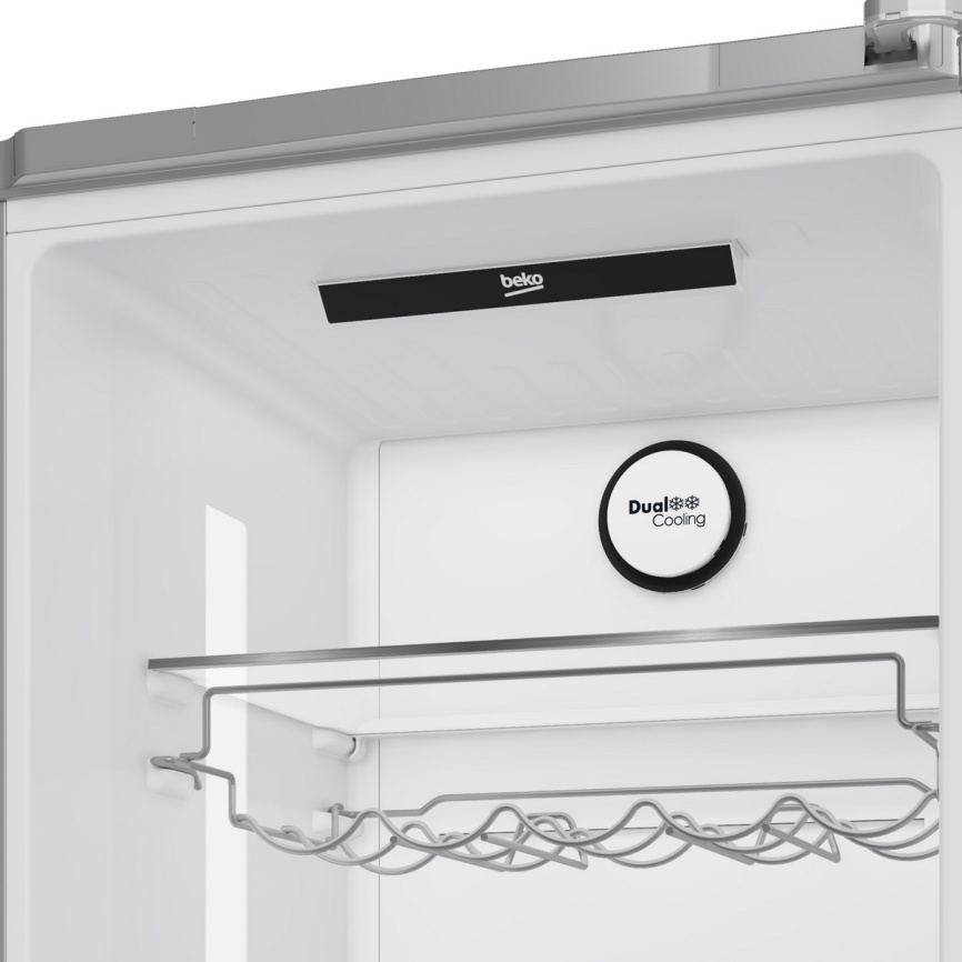 Двухкамерный холодильник Beko B3RCNK402HX No frost, серый металлик фото 8