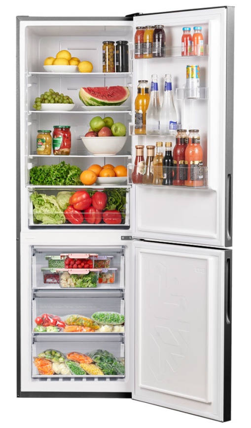 Двухкамерный холодильник Maunfeld MFF185NFX10 Inverter No frost, серебристый фото 3