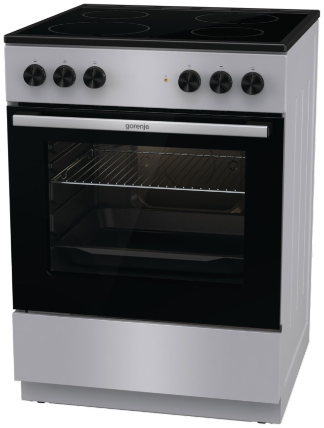 Электроплита Gorenje GEC6A11SG 60 см, 65 л, 4 конфорки, серебристый фото 9