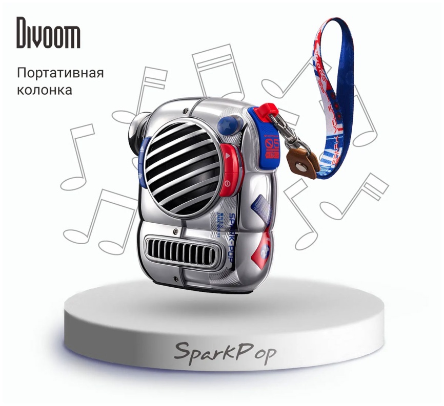 Беспроводная колонка Divoom Spark Pop, синий фото 2