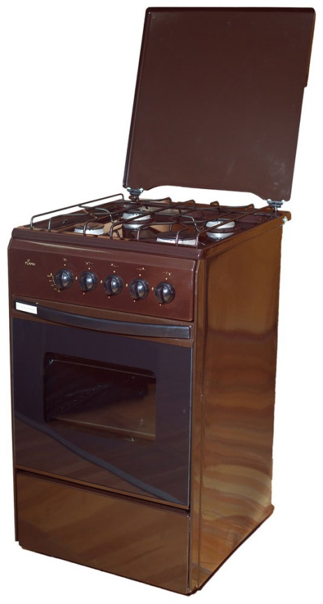 Газовая плита Flama RG 2401 B 50 см, 50 л, 4 конфорки, коричневый фото 2