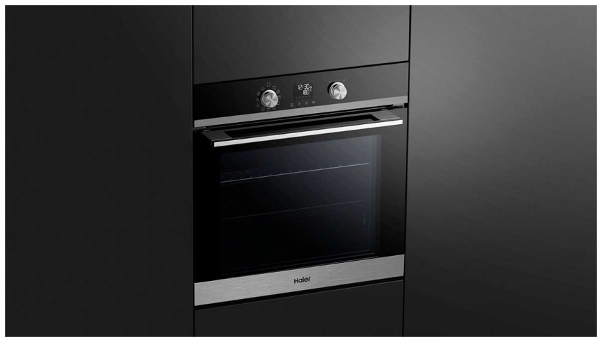 Электрический духовой шкаф Haier HOQ-K4AAN3BX 59 см, 72 л, гриль, черный фото 3