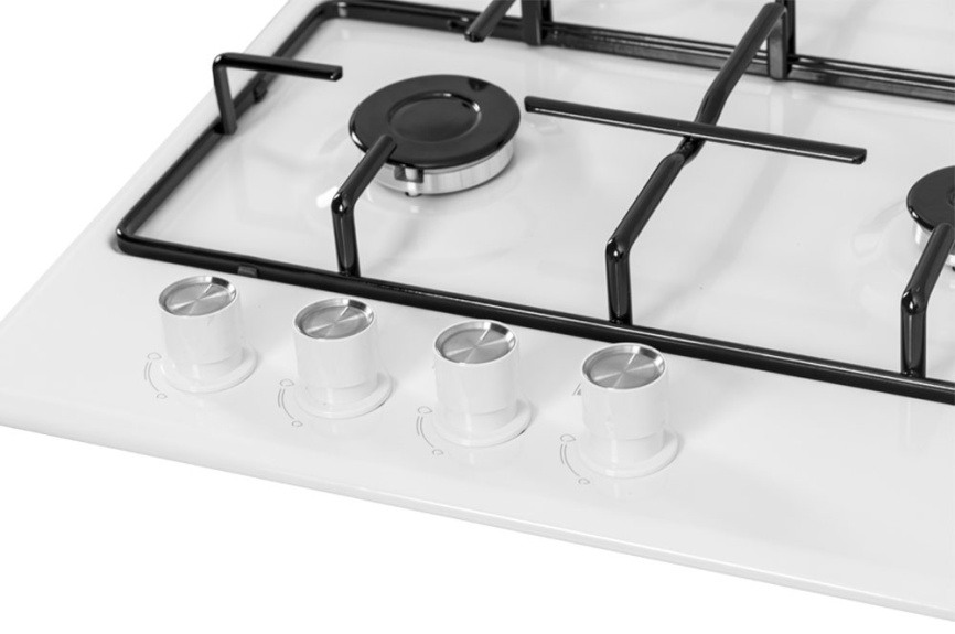 Газовая варочная панель Simfer H 60 Q 40 W 411 60 см, 4 конфорки, белый фото 3
