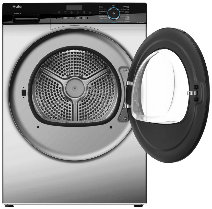 Сушильная машина с тепловым насосом Haier HD90-A2929AS, серебристый, с тепловым насосом фото 3