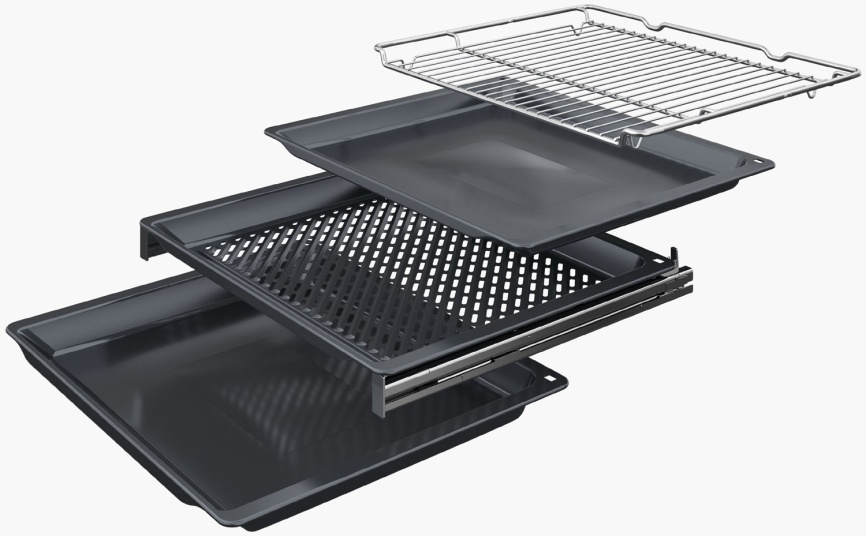 Электрический духовой шкаф Bosch HMG976KB1 59 см, 67 л, гриль и конвекция, черный фото 6