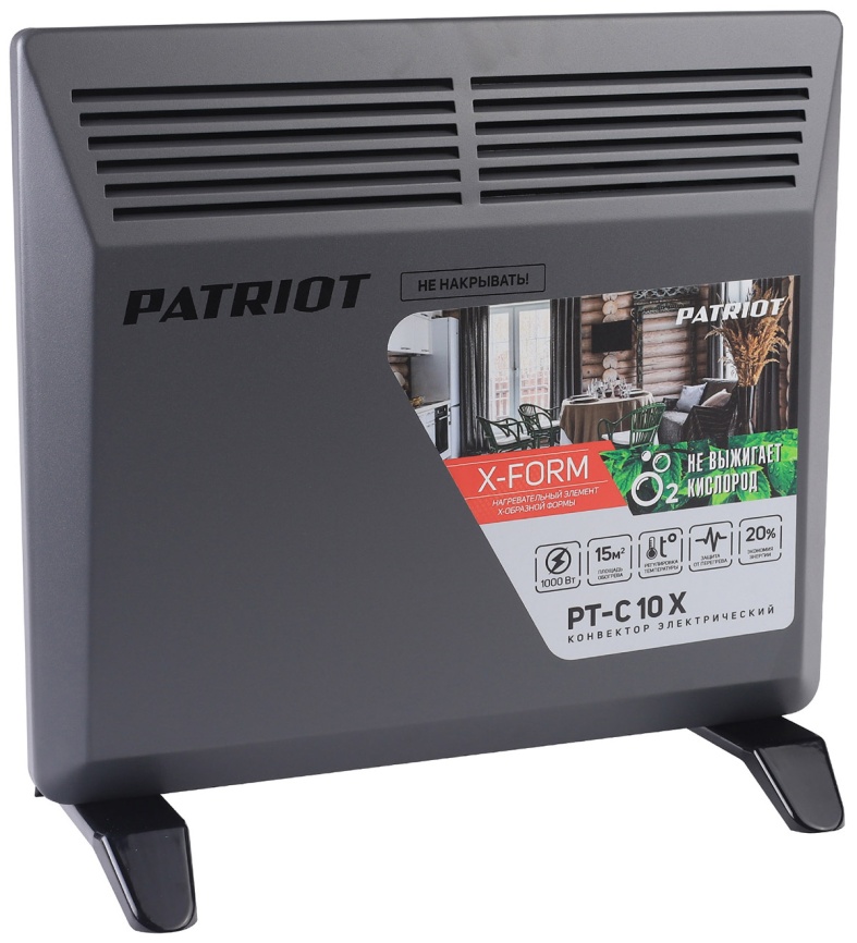Конвектор электрический Patriot PT-C 10 X, 1000 Вт фото 1