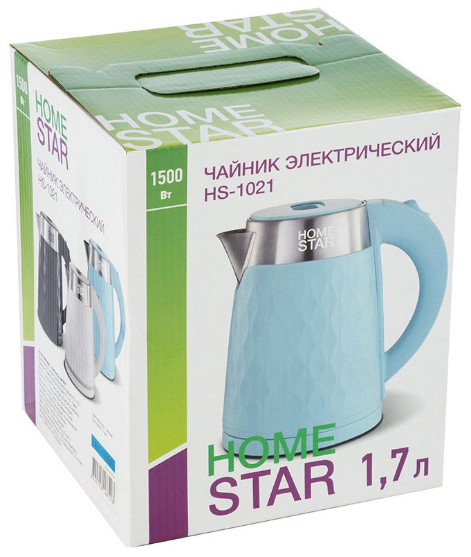 Чайник электрический Homestar HS-1021 102761 голубой фото 4