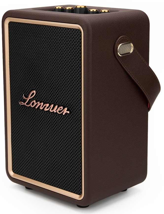 Портативная колонка с двумя микрофонами Lonzuer Running коричневый фото 2