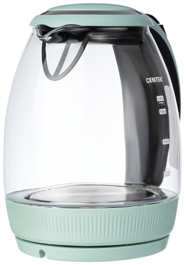 Чайник электрический Centek CT-0008 MINT стекло фото 2