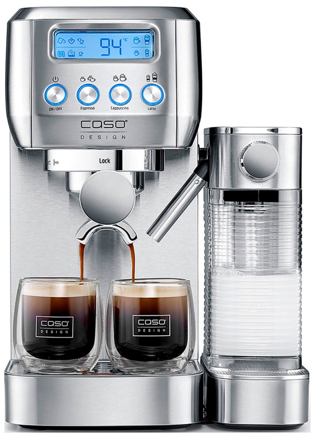 Кофеварка Caso Espresso Gourmet Latte, дисплей, с капучинатором фото 3