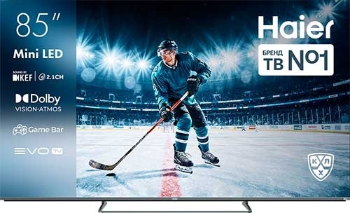 Телевизор Haier 85 MiniLED M4, диагональ 85 дюймов, 4K UHD 3840 х 2160 фото 1