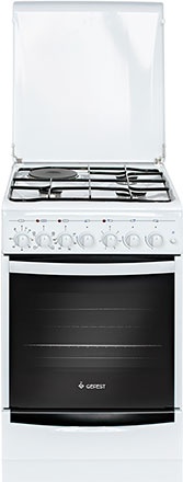 Комбинированная плита Gefest ПГЭ 5112-02 50 см, 52 л, 4 конфорки, белый фото 1