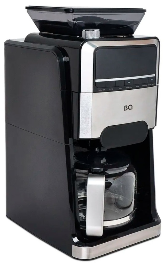 Кофеварка капельная BQ CM3002, со встроенной кофемолкой, черный/стальной фото 5