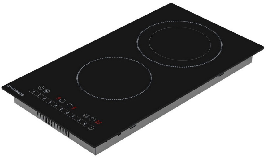 Электрическая варочная панель Maunfeld EVCE292SDPBK 29 см, 2 конфорки стеклокерамика, черный фото 2