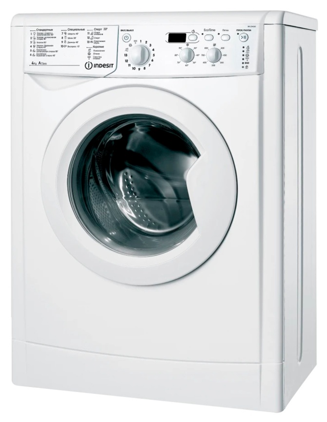 Стиральная машина Indesit IWUD 4085 автомат 4 кг, белый фото 1