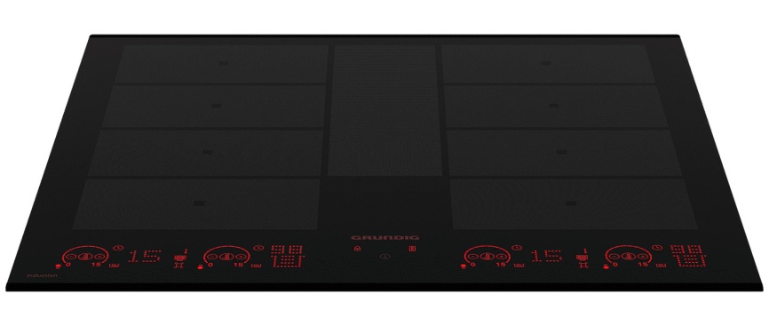 Электрическая варочная панель Grundig GIEI 638980 IF 58 см, 9 конфорок закаленное стекло, черный фото 2