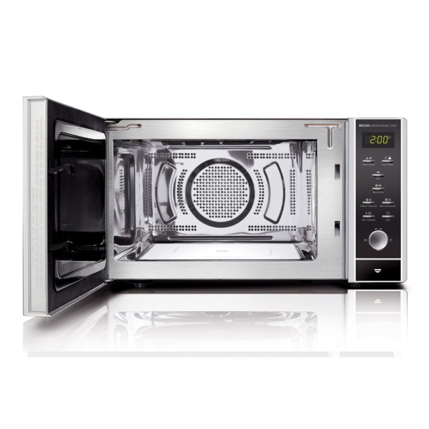 Микроволновая печь - СВЧ Caso MCG 30 Ceramic chef, серебристый фото 2