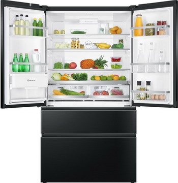 Многокамерный холодильник Haier HB 25 FSNAAA RU No frost, черно-серый фото 2