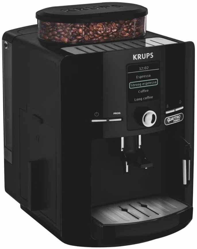 Кофемашина автоматическая Krups Espresseria Quattro Force EA82F010 черный фото 8
