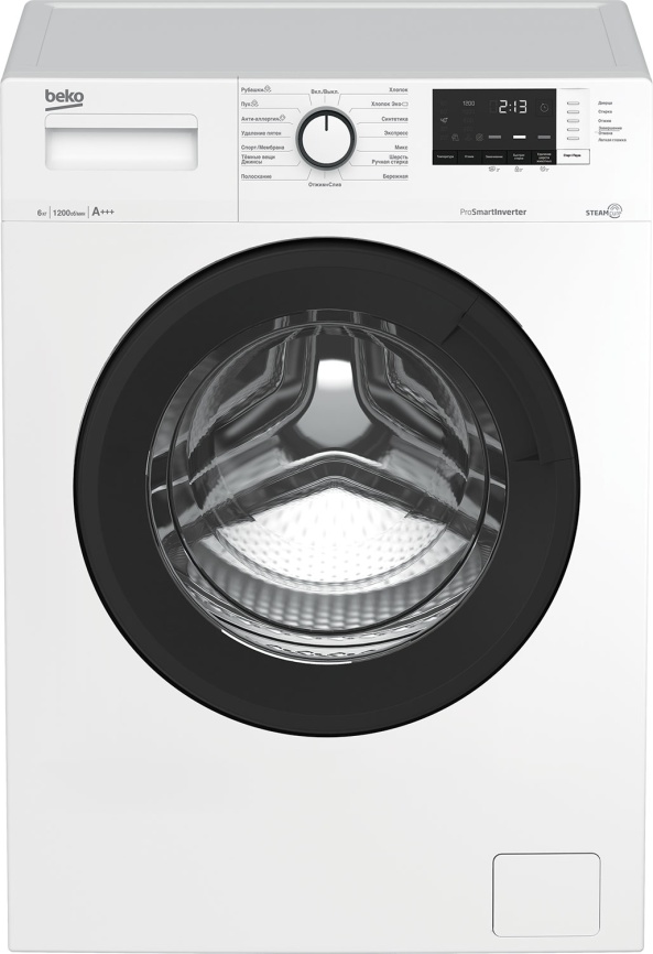 Стиральная машина Beko WSRE6612ZAWI BY, белая фото 1