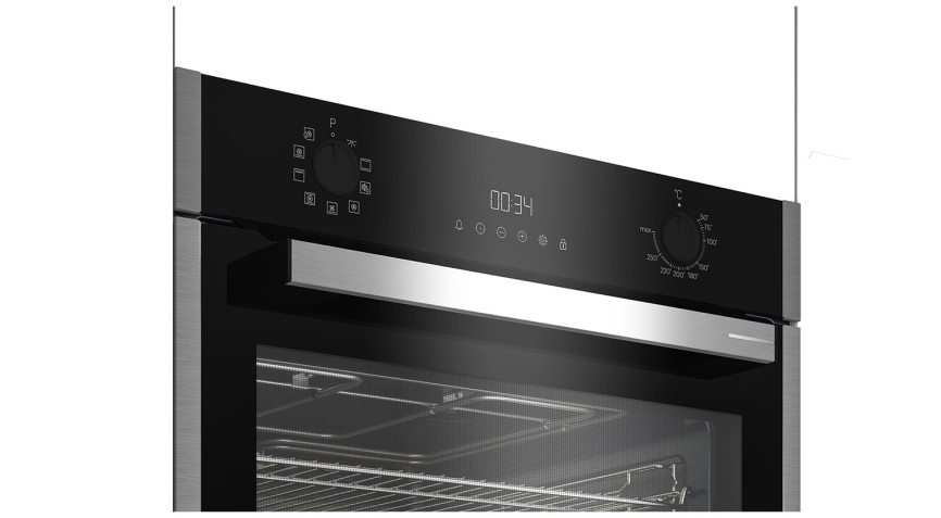 Электрический духовой шкаф Grundig GEBM19301BC 59 см, 71 л, гриль и конвекция, черный фото 3