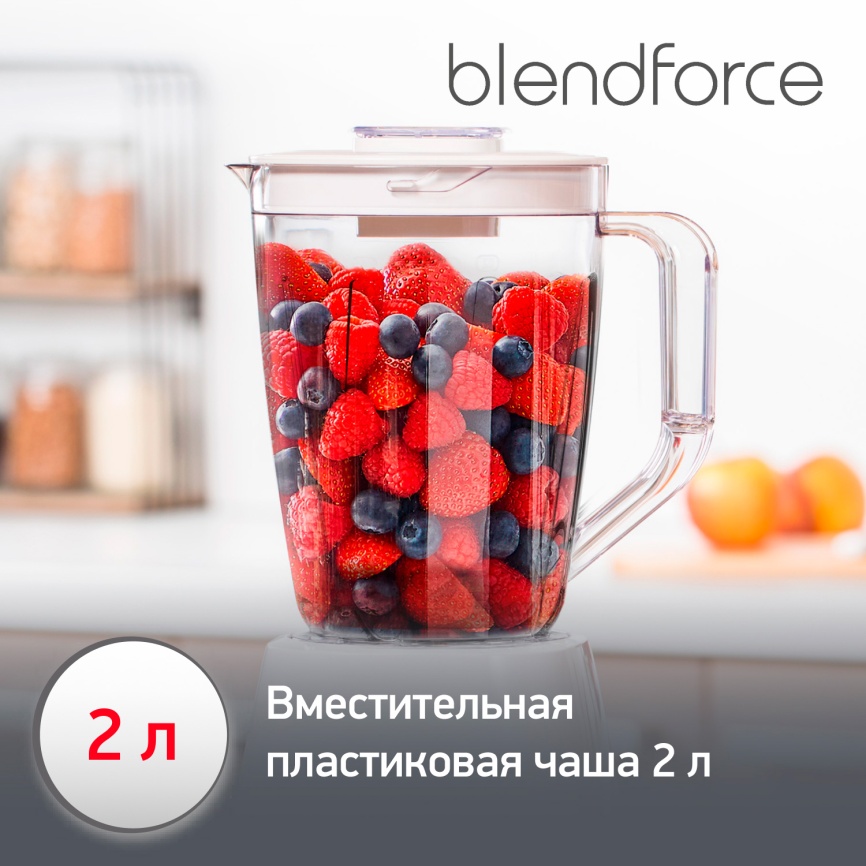 Блендер стационарный Moulinex BlendForce 2 LM420110, белый фото 8