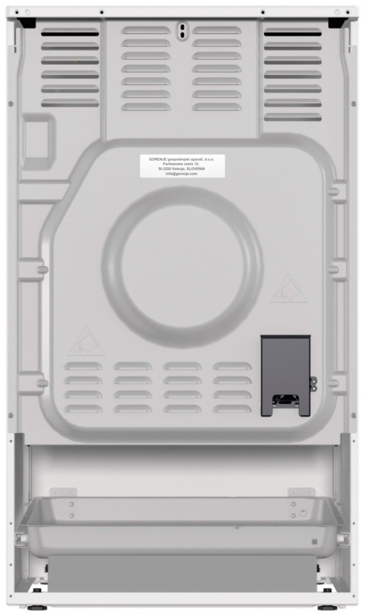 Электроплита Gorenje GEC5C42WG 50 см, 70 л, 4 конфорки, белый фото 9