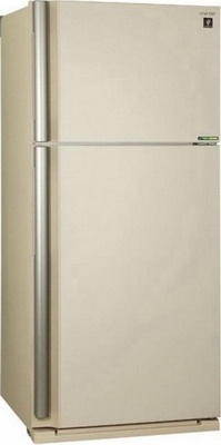 Двухкамерный холодильник Sharp SJ-XE 55 PMBE No frost, бежевый фото 1