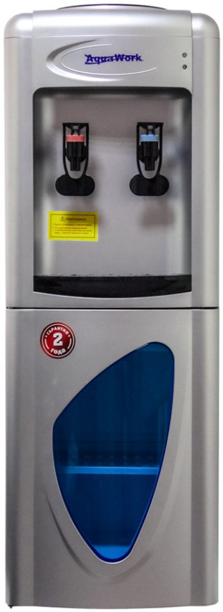 Кулер напольный  Aqua Work AW 0.7LDR (серебро), эл.охл, шкаф, нажим кружкой фото 1