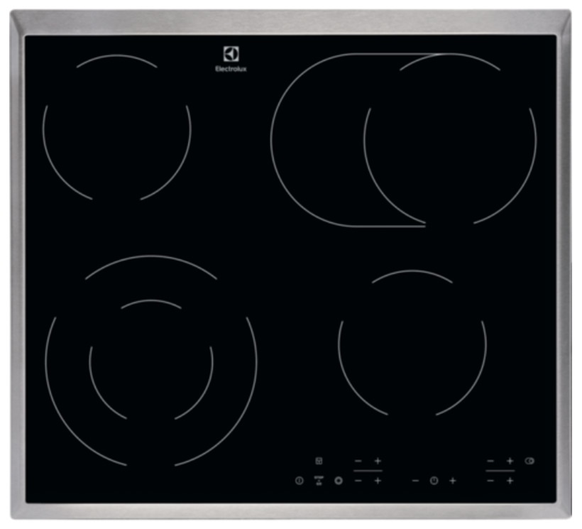 Электрическая варочная панель Electrolux EHF6346XOK 57 см, 4 конфорки стеклокерамика, черный фото 1