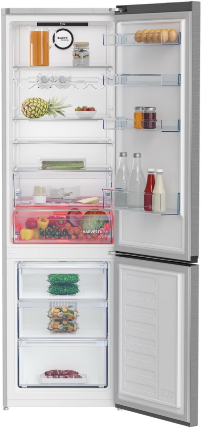 Двухкамерный холодильник Beko B3RCNK402HX No frost, серый металлик фото 2
