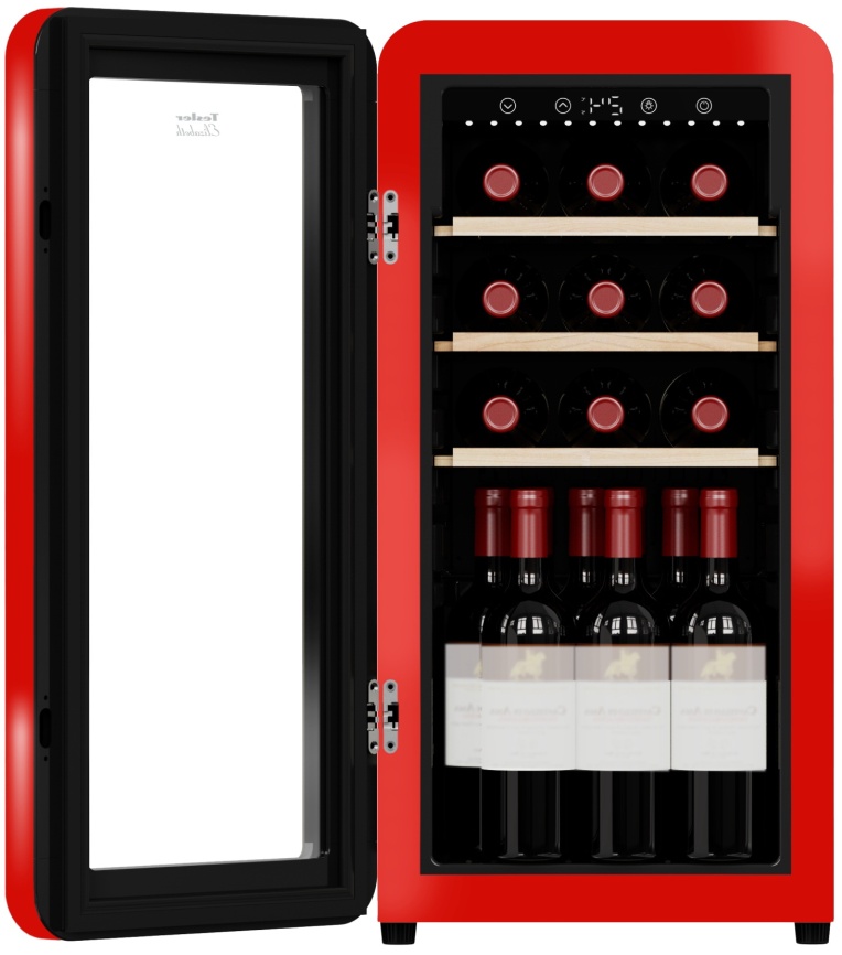 Винный шкаф Tesler CWC-188 RUBY RED LD фото 3
