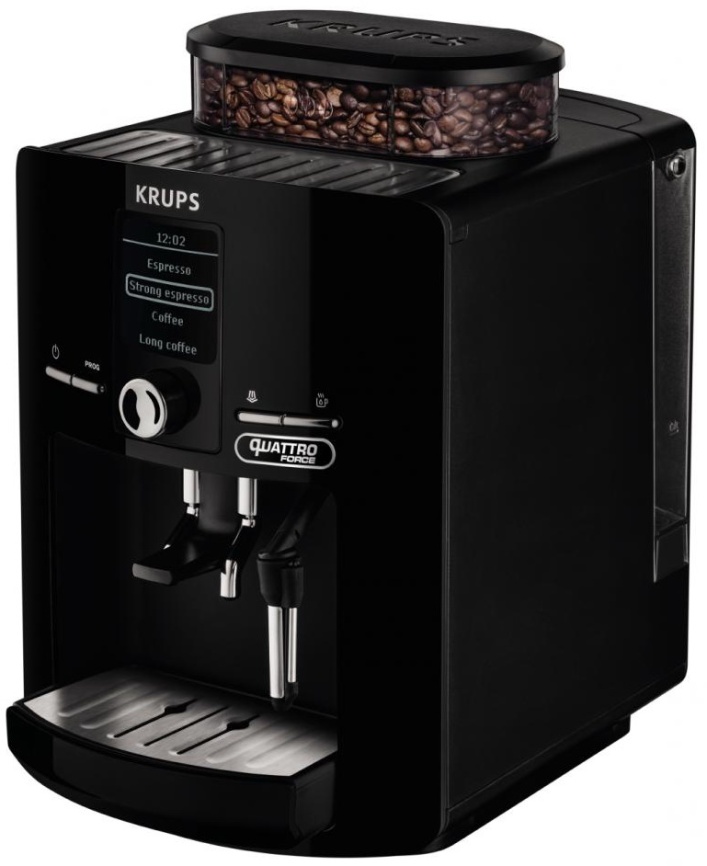 Кофемашина автоматическая Krups Espresseria Quattro Force EA82F010 черный фото 9