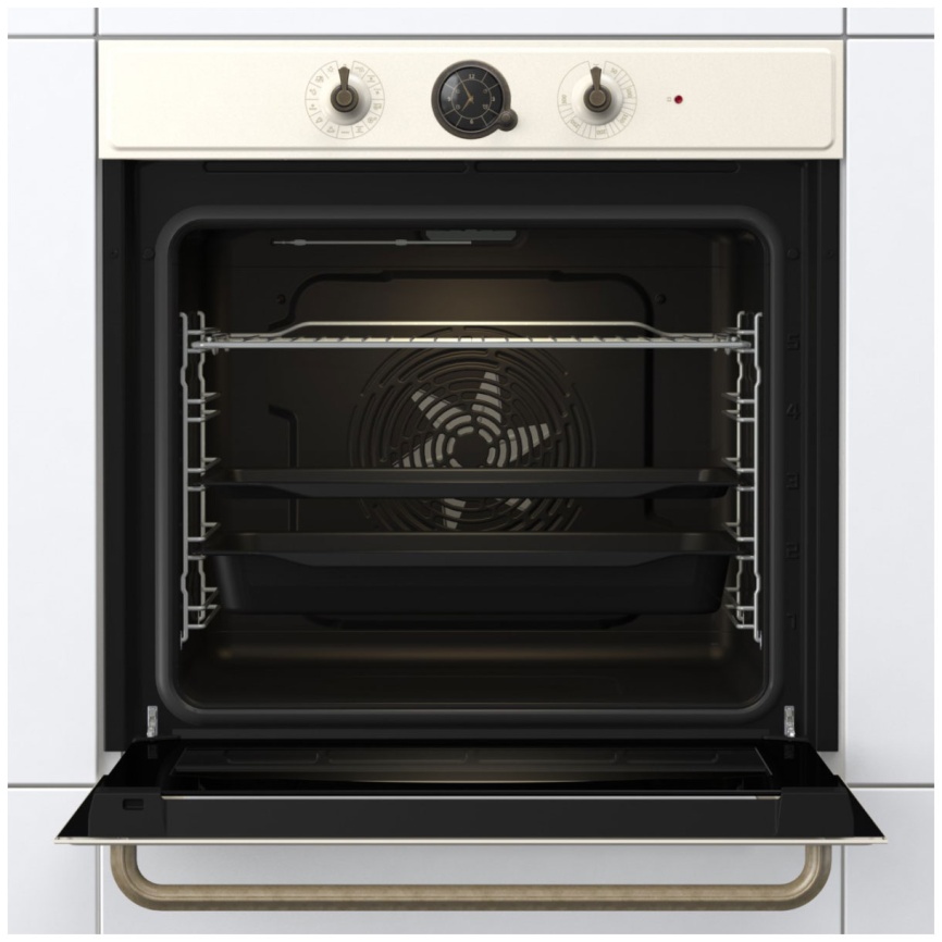 Электрический духовой шкаф Gorenje BOS67371CLI 59 см, 77 л гриль конвекция, бежевый фото 3