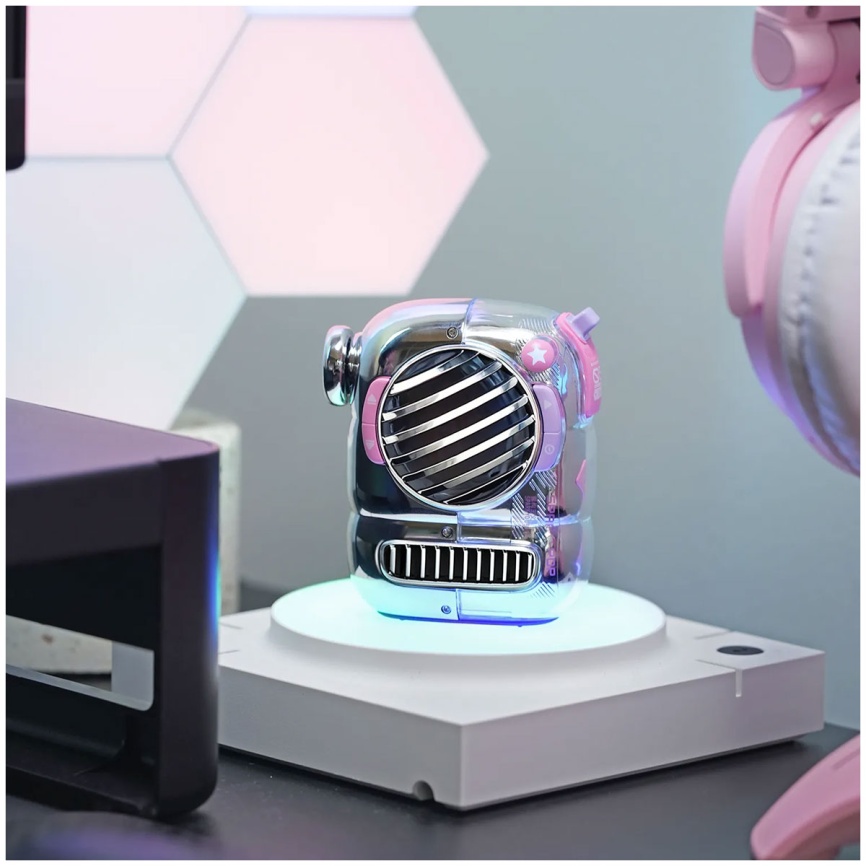 Беспроводная колонка Divoom Spark Pop, розовый фото 10