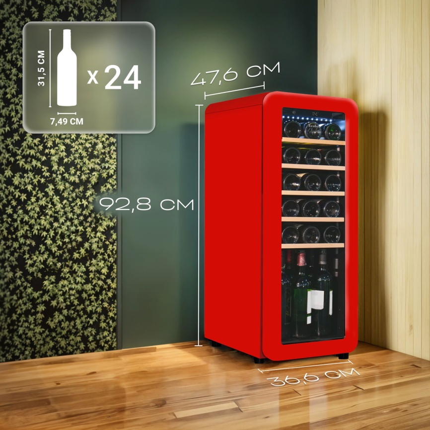 Винный шкаф Tesler CWC-248 RUBY RED фото 8