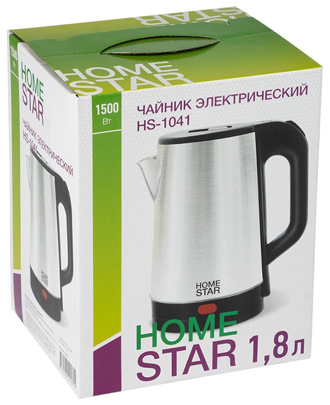 Чайник электрический Homestar HS-1041 1.8 л, черный (105220) фото 5
