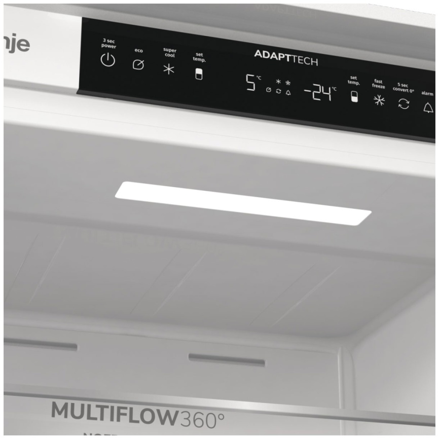 Встраиваемый двухкамерный холодильник Gorenje NRKI519141 No frost, белый фото 8