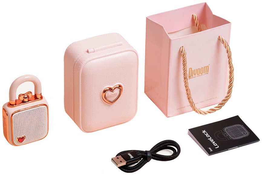 Портативная акустика Divoom LoveLock розовая 41000009686 фото 5