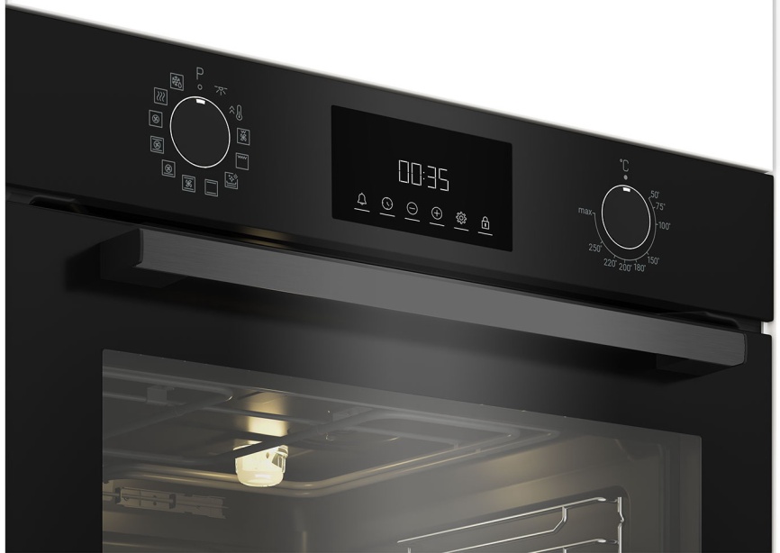 Электрический духовой шкаф Indesit IBFTE 3841 J BL 59 см, 72 л, гриль и конвекция, черный фото 3